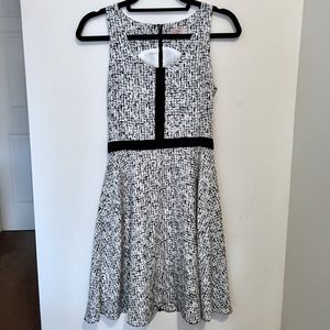 Nell Couture Retro Color Block Fit and Flare Dress